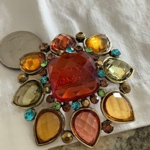 VINTAGE LOUIS DELL’OLIO CRYSTAL BROOCH